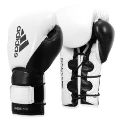 Adidas Hybrid 350 Elite Training Gloves -boxing supplies store ADIH350TG WH BK 2