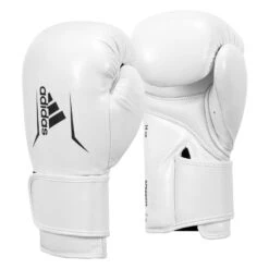 Adidas Speed 175 Leather Training Gloves -boxing supplies store ADISBG175 WH BK 002
