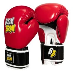 BOOM BOOM Boxing Striker Youth Boxing Gloves -boxing supplies store BBSBGY2 RD BK 002
