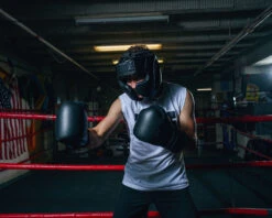 TITLE Black Training Headgear -boxing supplies store BKTHGBK 2
