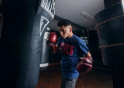 TITLE Boxing Blood Red Leather Training Gloves 17 TITLE Boxing Blood Red Leather Training Gloves -boxing supplies store BRTGRD 4