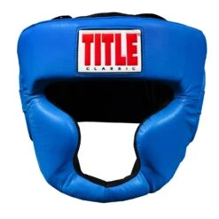 TITLE Classic Full Coverage Training Headgear 2.0 -boxing supplies store CPHGF2 BL BK 2