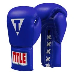 TITLE Classic Leather Lace Training Gloves 2.0 -boxing supplies store CTSGL2 BL 02