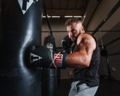 TITLE Classic Leather Lace Training Gloves 2.0 -boxing supplies store CTSGL2BK 3