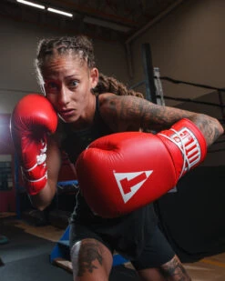 TITLE Classic Leather Lace Training Gloves 2.0 -boxing supplies store CTSGL2RD 1