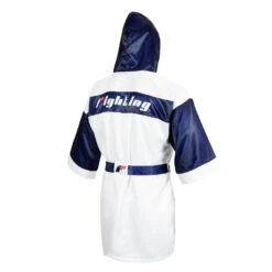 Fighting Full Length Robe 28 Fighting Full Length Robe -boxing supplies store FFLR WH BL 4