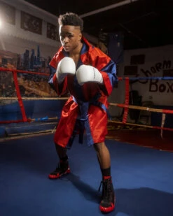 Fighting Full Length Robe 31 Fighting Full Length Robe -boxing supplies store FFLRRDBL 1