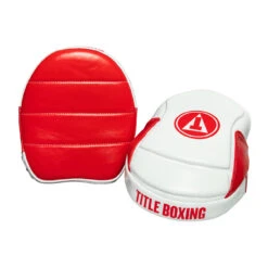 TITLE Boxing Fighting Fresh Leather Punch Mitts -boxing supplies store FFPM RD WH 4