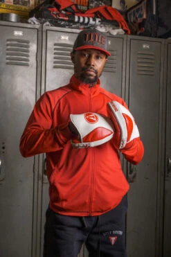 TITLE Boxing Fighting Fresh Leather Punch Mitts -boxing supplies store FFPM WH RD