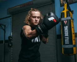 Fighting Leather Training Gloves -boxing supplies store FLTG2BK 3