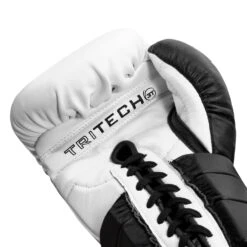 Fighting Tri-Tech Tenacious Lace Training Gloves -boxing supplies store FS3TTGL WH BK 005