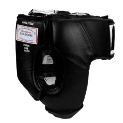 Fighting USA Boxing Competition Open Face Headgear -boxing supplies store FSUOH BK 3