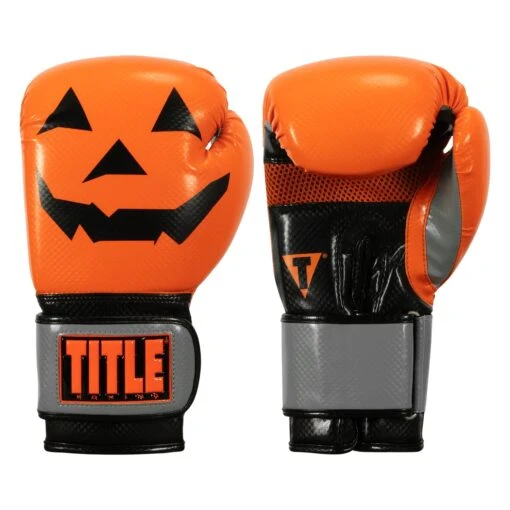 TITLE Boxing Limited Edition Jack-O-Lantern Bag Gloves -boxing supplies store JCKBG 1