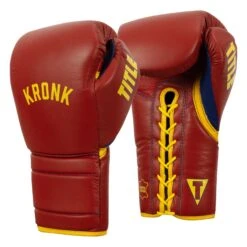 KRONK Boxing Gym Lace-Up Training Gloves 13 KRONK Boxing Gym Lace-Up Training Gloves -boxing supplies store KNKSG RD GD 2