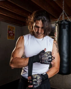 TITLE Boxing Defender Sublimated Glove Wraps 32 TITLE Boxing Defender Sublimated Glove Wraps -boxing supplies store KSGWBKGD 1