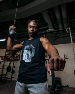 TITLE Boxing Vintage Hanging Gloves Tank 18 TITLE Boxing Vintage Hanging Gloves Tank -boxing supplies store LTA7BK 2