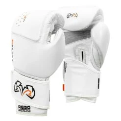 Rival Boxing Intelli-Shock Leather Bag Gloves -boxing supplies store RB50 WH 2