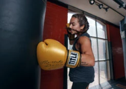 TITLE Boxing Roberto Duran Leather Training Gloves -boxing supplies store RDTGGD 2