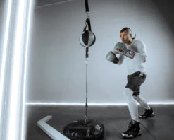 SCYntz Leather Double End Bag 23 SCYntz Leather Double End Bag -boxing supplies store SCYDEBGRBK 1