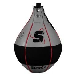 SCYntz Leather Speed Bag 11 SCYntz Leather Speed Bag -boxing supplies store SCYSB GR BK 1