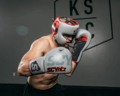 SCYntz Leather Sparring Gloves -boxing supplies store SCYSGGR 1