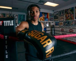 TITLE Boxing Sugar Ray Leonard Leather Bag Gloves -boxing supplies store SRLBG 2 1