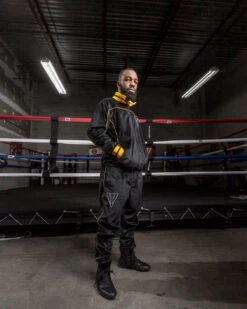 TITLE "Boxing Ain't Easy" Velour Warm Up 27 TITLE "Boxing Ain't Easy" Velour Warm Up -boxing supplies store TB166BKYE 2