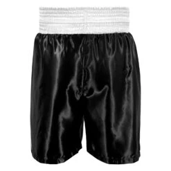 TITLE Boxing Edge Boxing Trunks -boxing supplies store TBTC2 BK WH 3