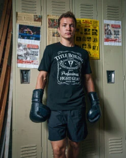 TITLE Boxing Jack Tee 9 TITLE Boxing Jack Tee -boxing supplies store TBTS190BK 1