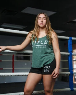 TITLE Boxing Women's Striped Wordmark Cropped Tank 17 TITLE Boxing Women's Striped Wordmark Cropped Tank -boxing supplies store TBWTS216GN 1