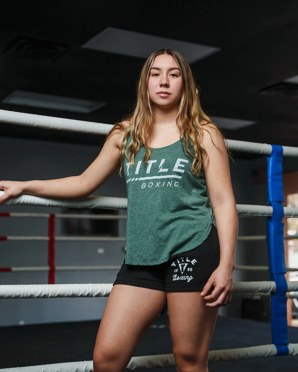 TITLE Boxing Women's Striped Wordmark Cropped Tank 8 TITLE Boxing Women's Striped Wordmark Cropped Tank - Image 7