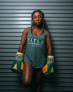 TITLE Boxing Women's Striped Wordmark Cropped Tank 20 TITLE Boxing Women's Striped Wordmark Cropped Tank -boxing supplies store TBWTS216GR 1