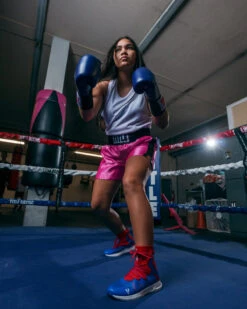 TITLE Boxing Professional Women’s Satin Striped Boxing Trunks -boxing supplies store TPBTW2PK 2