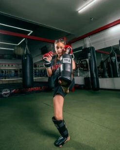 TITLE Boxing Vinyl Shin-Instep Guards 2.0 -boxing supplies store TSIG2BK 2