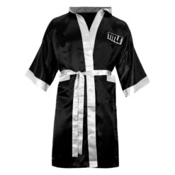 TITLE Boxing Pro Full Length Robe 3.0 28 TITLE Boxing Pro Full Length Robe 3.0 -boxing supplies store TSRFL3 BK WH 1