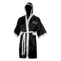 TITLE Boxing Pro Full Length Robe 3.0 30 TITLE Boxing Pro Full Length Robe 3.0 -boxing supplies store TSRFL3 BK WH 2