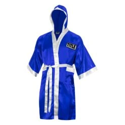 TITLE Boxing Pro Full Length Robe 3.0 35 TITLE Boxing Pro Full Length Robe 3.0 -boxing supplies store TSRFL3 BL WH 2