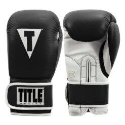 TITLE Boxing Pro Style Leather Training Gloves 3.0 30 TITLE Boxing Pro Style Leather Training Gloves 3.0 -boxing supplies store TVVTG3 BK WH 01