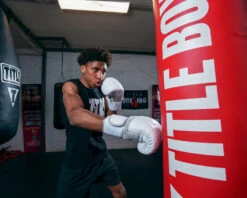 TITLE White Boxing Gloves 16 TITLE White Boxing Gloves -boxing supplies store WHWBGWH 2