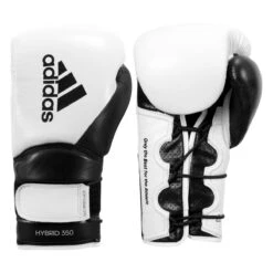 Adidas Hybrid 350 Elite Training Gloves -boxing supplies store adih350tg wh bk 1 1