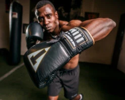 TITLE Boxeo Mexican Leather Lace Training Gloves Quatro 22 TITLE Boxeo Mexican Leather Lace Training Gloves Quatro -boxing supplies store batgl4 bk 2 1