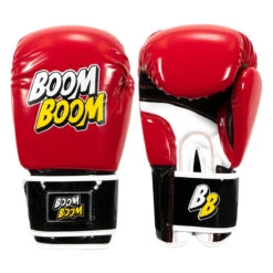 BOOM BOOM Boxing Striker Youth Boxing Gloves -boxing supplies store bbsbgy2 rd bk 001