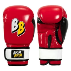 BOOM BOOM Boxing Silencer Youth Bag Gloves 24 BOOM BOOM Boxing Silencer Youth Bag Gloves -boxing supplies store bbybgs rd bk wh 001