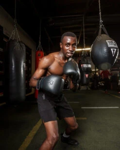 TITLE Black Old School Leather Pro Bag Gloves 14 TITLE Black Old School Leather Pro Bag Gloves -boxing supplies store bktbg bk 1