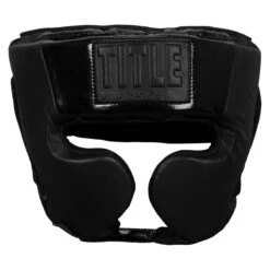 TITLE Black Training Headgear -boxing supplies store bkthg bk 2