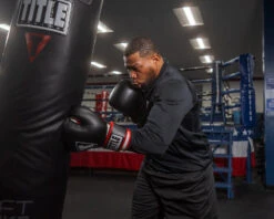 TITLE Boxing Leather Big League Bag Gloves -boxing supplies store blbg2 bk rd wh 3 2