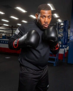 TITLE Boxing Leather Big League Bag Gloves -boxing supplies store blbg2 bk rd wh 5 1