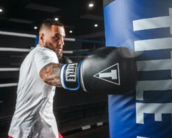 TITLE Boxing Leather Big League Training Gloves -boxing supplies store bltg2 bk bl wh 3 1