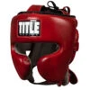 TITLE Boxing Blood Red Leather Sparring Headgear 1 TITLE Boxing Blood Red Leather Sparring Headgear -boxing supplies store brhg rd gr 01