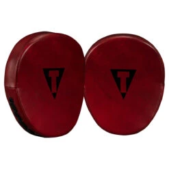 TITLE Boxing Blood Red Leather Punch Mitts -boxing supplies store brmmpm rd 2
